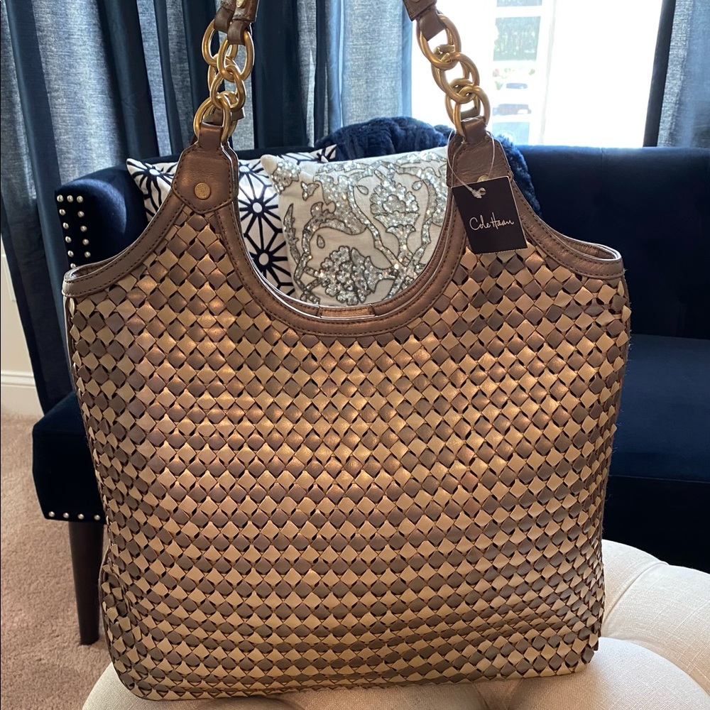 ✨Cole Haan✨FLASH SALE!!!✨NWT!✨Genevieve RARE! Weave Bag - Picture 8 of 15